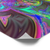 カラー白熱［赤熱］光を放つのバースト – ティール（緑がかった色）&バイオレットデヴァ ポスター (角)