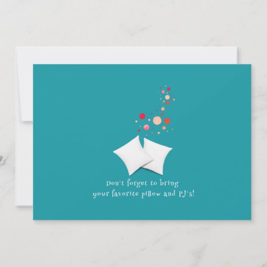 カラー眠れる猫スランバースリープバーパーティー写真 招待状 (裏面)