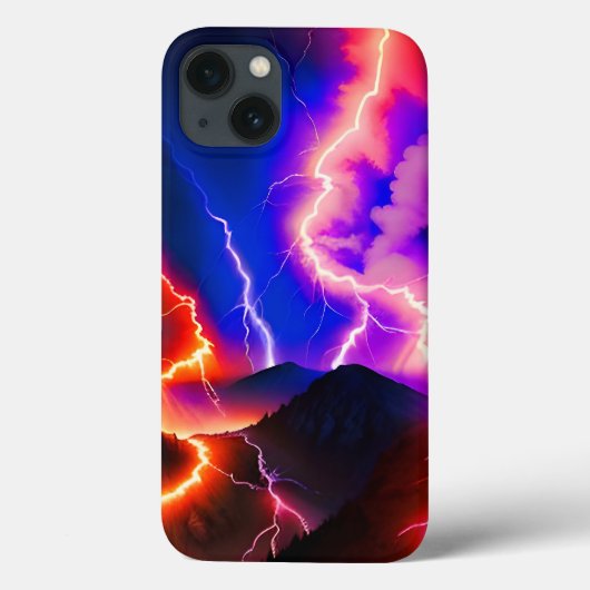 カラー稲妻マウンテンワン Case-Mate iPhoneケース (裏面)