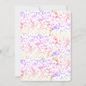 カラー紙吹雪バルーンカスタムお祝い 招待状 (裏面)