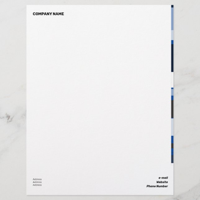 カラー素晴らしスケールクラシックフラットラテラルストライプ レターヘッド (正面)