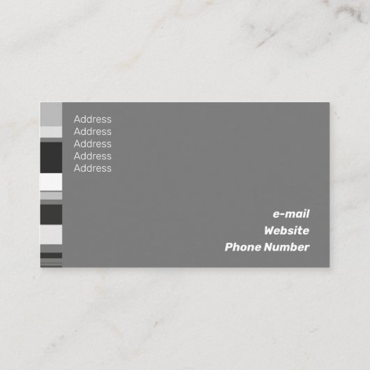 カラー素晴らしスケールクラシックフラットラテラルストライプ 名刺 (裏面)