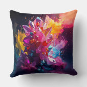 カラー素晴らしビスマス結晶の爆発 クッション (裏面)