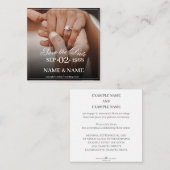 カラー結婚夫婦のリングや輪 エンクロージャーカード (正面/裏面)