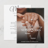 カラー結婚夫婦のリングや輪 エンクロージャーカード (正面/裏面)