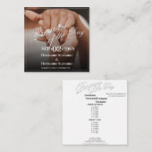 カラー結婚夫婦のリングや輪 エンクロージャーカード (正面/裏面)