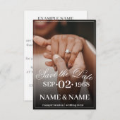 カラー結婚夫婦のリングや輪 エンクロージャーカード (正面/裏面)