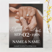 カラー結婚夫婦のリングや輪 カード (黄色い花)