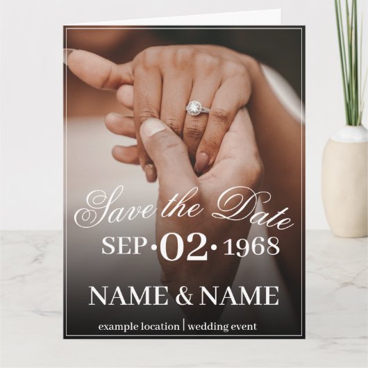 カラー結婚夫婦のリングや輪 カード (正面)