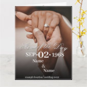 カラー結婚夫婦のリングや輪 カード (黄色い花)