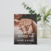 カラー結婚夫婦のリングや輪 ポストカード (スタンド正面)