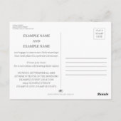 カラー結婚夫婦のリングや輪 ポストカード (裏面)