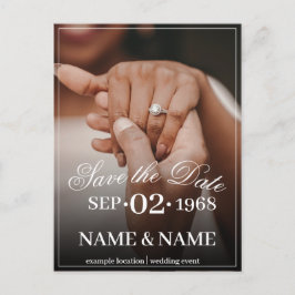 カラー結婚夫婦のリングや輪 ポストカード