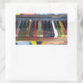 カラー絵を描ピアノ鍵シール 長方形シール (バッグ)