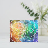 カラー絵を描ホイール ポストカード (スタンド正面)