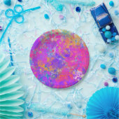 カラー絵を描（ばちゃばちゃ）跳ねるパーティープレート ペーパープレート (パーティー)