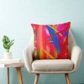 カラー絵を描（ばちゃばちゃ）跳ねるブラシストローク クッション (椅子)