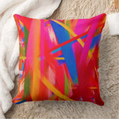 カラー絵を描（ばちゃばちゃ）跳ねるブラシストローク クッション (ブランケット)