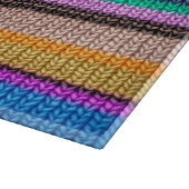 カラー編み物ストライプシームレスパターン1 カッティングボード (角)