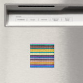 カラー編み物ストライプシームレスパターン1 マグネット (インサイチュ (食洗機))