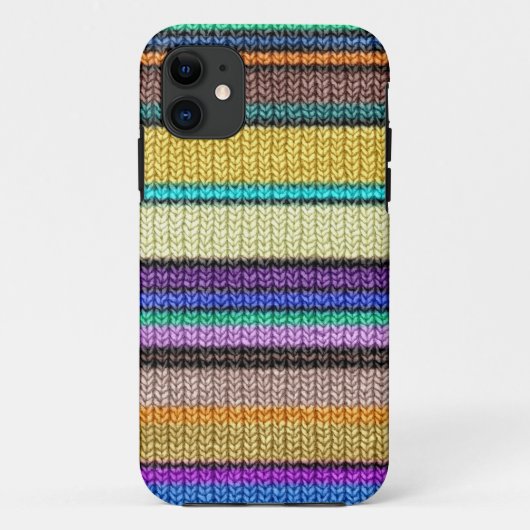 カラー編み物ストライプシームレスパターン1 Case-Mate iPhoneケース (裏面)