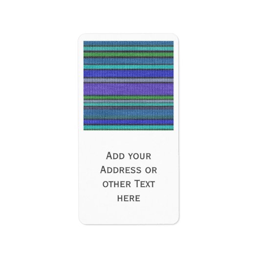 カラー編み物ストライプシームレスパターン2 ラベル (正面)