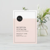 カラー編集可能なモダンな結婚式の受付カード エンクロージャーカード (スタンド正面)