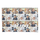 カラー編集可能な全体に複製された4つのフォトコラージュ 枕カバー (正面)