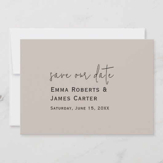 カラー編集可能な結婚式のSave the Date セーブザデート (正面)