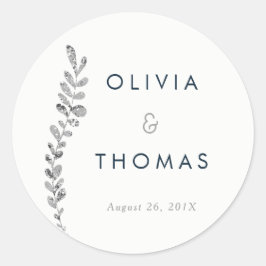 カラー編集可能シルバーリーフステッカー、好意ステッカー ラウンドシール