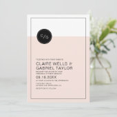 カラー編集可能シンプル結婚式招待状 招待状 (スタンド正面)