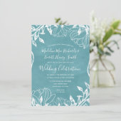 カラー編集可能バックグラウンド結婚式招待状 招待状 (スタンド正面)