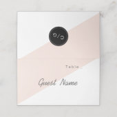 カラー編集可能ピンクのミニマルモダン座席表 プレイスカード (外部開封)
