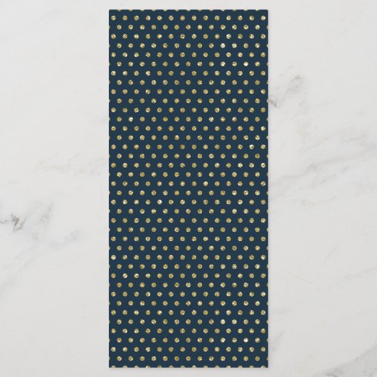 カラー編集可能フェイク金ゴールドリーフ結婚のメニューカード メニュー (裏面)