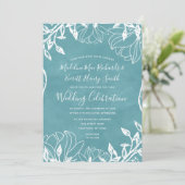 カラー編集可能フローラ春の結婚式招待状 招待状 (スタンド正面)