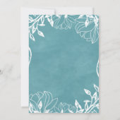 カラー編集可能フローラ春の結婚式招待状 招待状 (裏面)