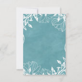 カラー編集可能フローラ水彩結婚式RSVP 出欠カード (裏面)