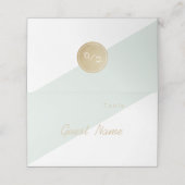 カラー編集可能ミントミニマリストのモダン座席表 プレイスカード (外部開封)