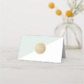 カラー編集可能ミントミニマリストのモダン座席表 プレイスカード (裏面)