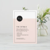 カラー編集可能モダンな結婚詳細カード エンクロージャーカード (スタンド正面)
