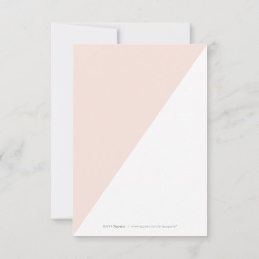 カラー編集可能モダンミニマ結婚リストの感謝していユーザ サンキューカード (裏面)