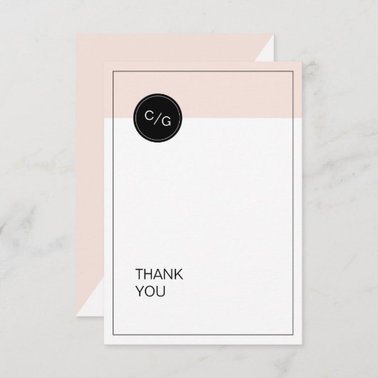 カラー編集可能モダンミニマ結婚リストの感謝していユーザ サンキューカード (正面/裏面)