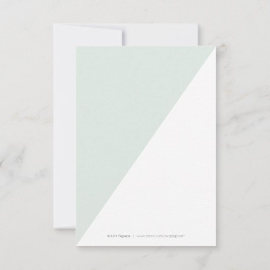 カラー編集可能モダンミニマ結婚リストの感謝していユーザ ノートカード (裏面)