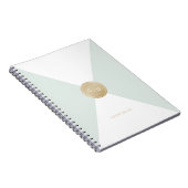 カラー編集可能モノグラモダンム結婚のゲストブック ノートブック (右側)