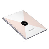 カラー編集可能モノグラモダンム結婚のゲストブック ノートブック (右側)