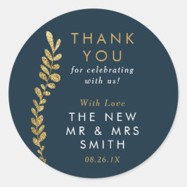 カラー編集可能金ゴールドリーフのステッカー、好意ステッカー ラウンドシール