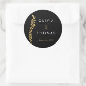 カラー編集可能金ゴールドリーフのステッカー、好意ステッカー ラウンドシール (バッグ)