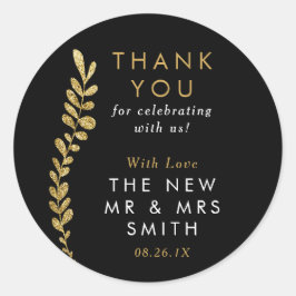 カラー編集可能金ゴールドリーフのステッカー、好意ステッカー ラウンドシール