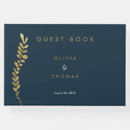 カラー編集可能 偽の金箔 結婚式 ゲストブック