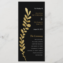 カラー編集可能 偽の金箔 結婚式 プログラム